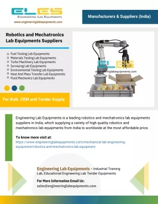 Robotics and Mechatronics Lab Equipments Suppliers