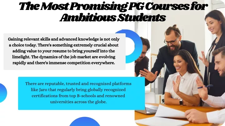the most promising pg courses for ambitious