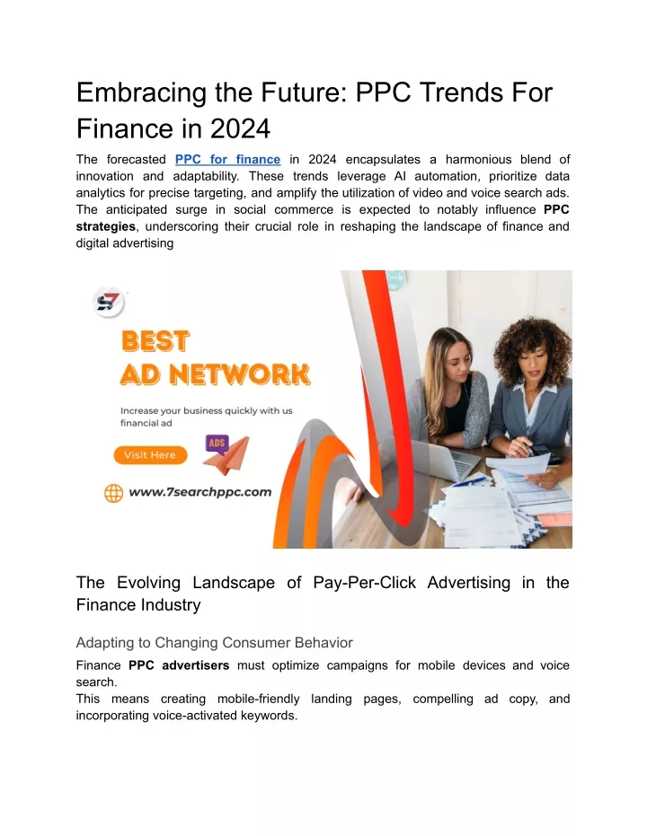 embracing the future ppc trends for finance