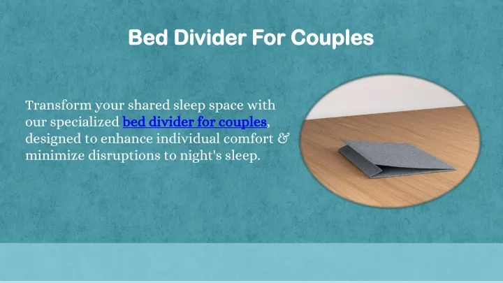 bed divider for couples