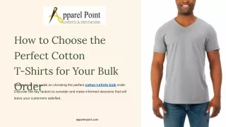 How to Choose the Perfect Cotton T-Shirts for Your Bulk Order.