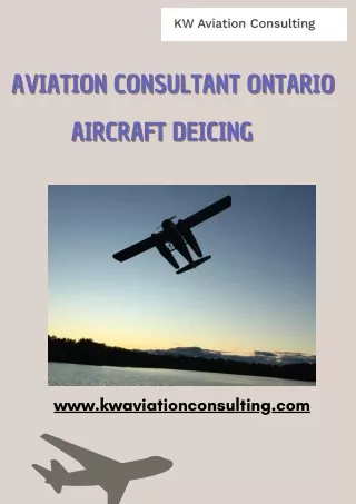 Ontario's Airborne Advisor: A Consultant's Logbook