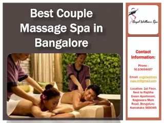 Best Couple Massage Spa in  Bengalore