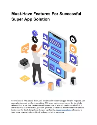 Must-Have Features For Successful Super App Solution