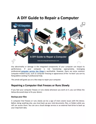 a diy guide to repair a computer