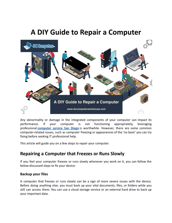 a diy guide to repair a computer