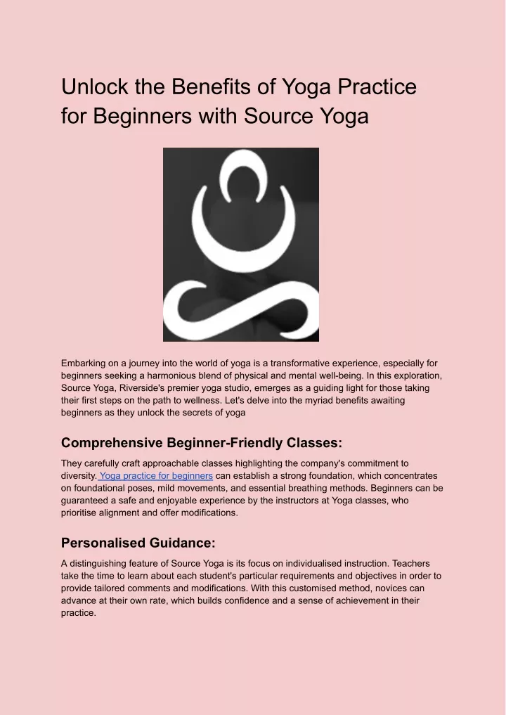 unlock the benefits of yoga practice
