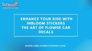 Enhance Your Ride with Inbloom Sticker Flower Car Stickers