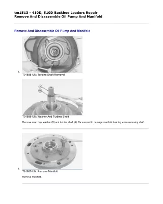 John Deere 410D Backhoe Loaders Service Repair Technical Manual (TM1513)