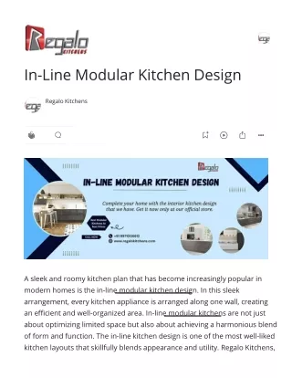 in line modular kitchen design