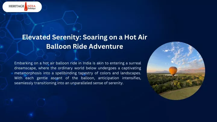 elevated serenity soaring on a hot air balloon