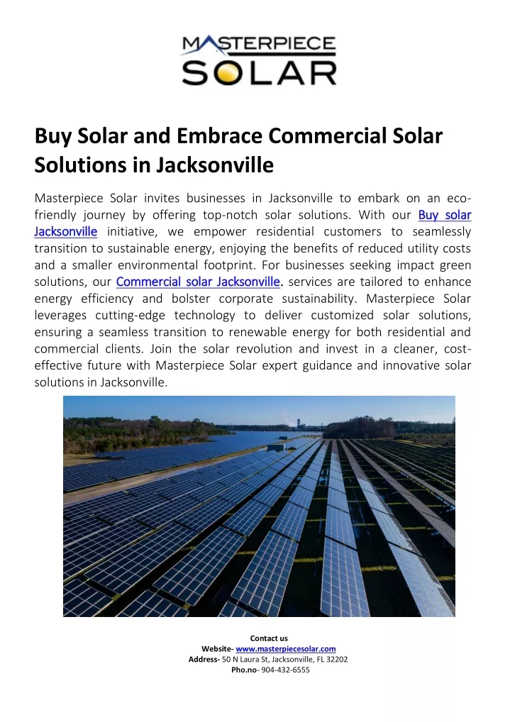 buy solar and embrace commercial solar solutions