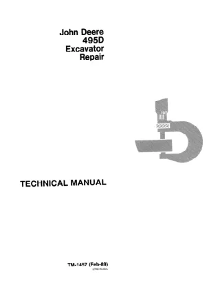 John Deere 495D Excavator Service Repair Manual