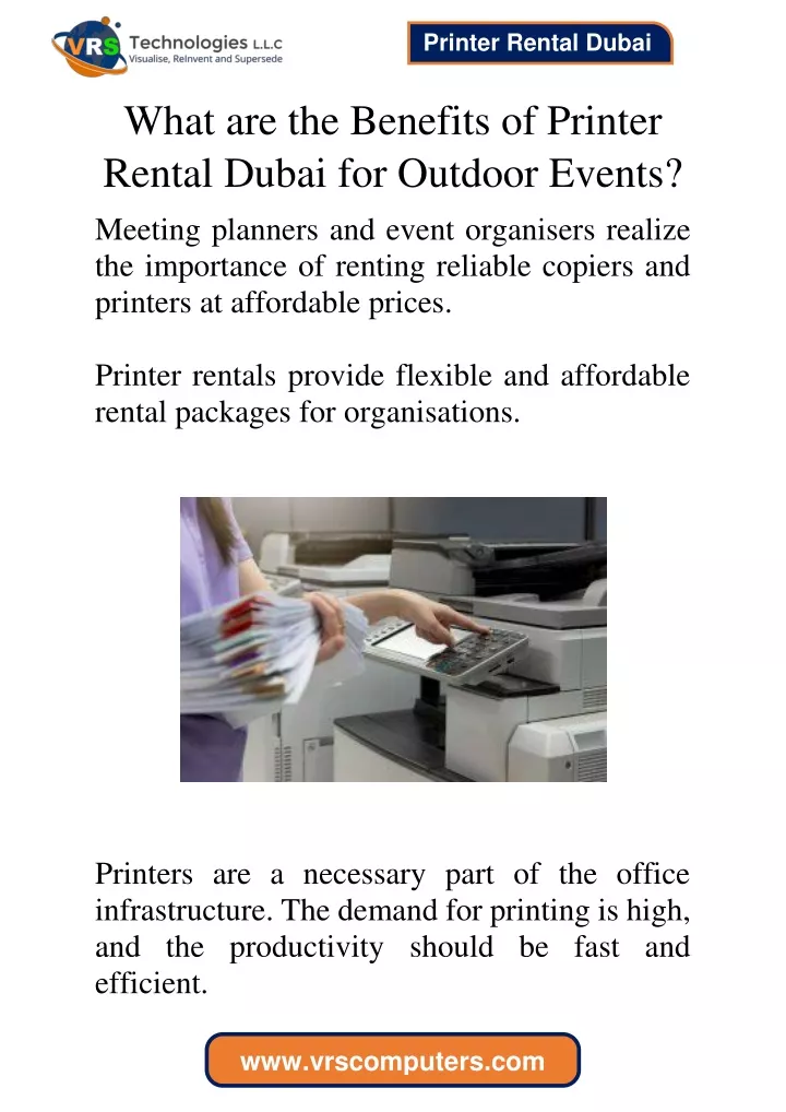 printer rental dubai