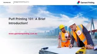 puff printing 101 a brief introduction