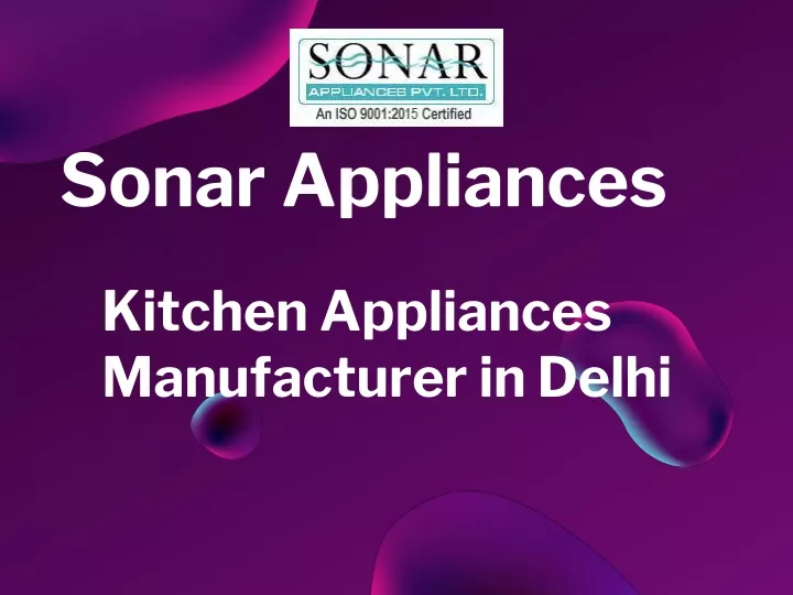 sonar appliances