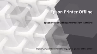 Epson Printer Offline: How to Turn It Online
