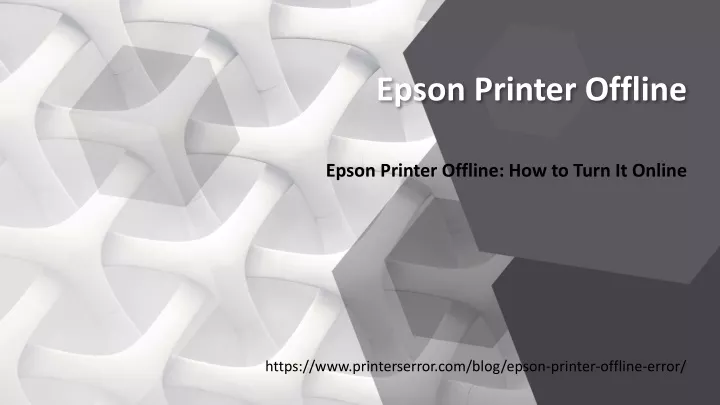 epson printer offline