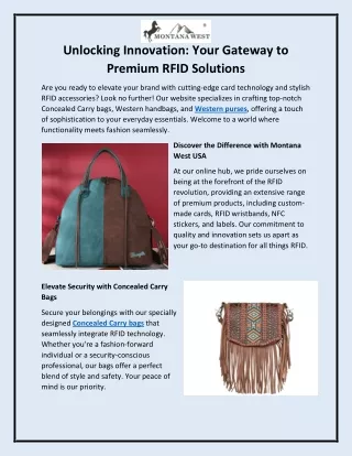 Unlocking Innovation: Your Gateway to Premium RFID Solutions