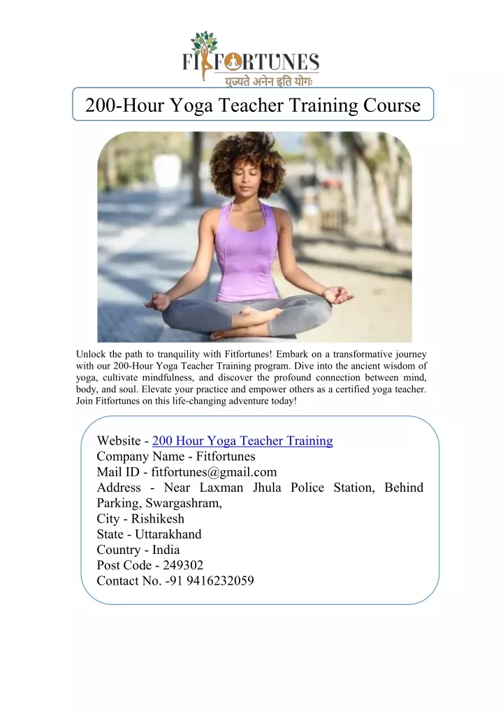 200 hour yoga teacher training course