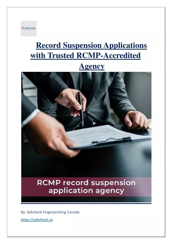 record suspension applications with trusted rcmp