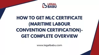 How to get MLC certificate