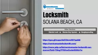 Locksmith Services Solana Beach, CA