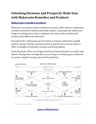 Unlocking Harmony and Prosperity Made Easy with Mahavastu Remedies and Products