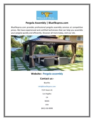 pergola assembly bluefikspros com