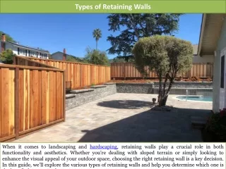 Types of Retaining Walls