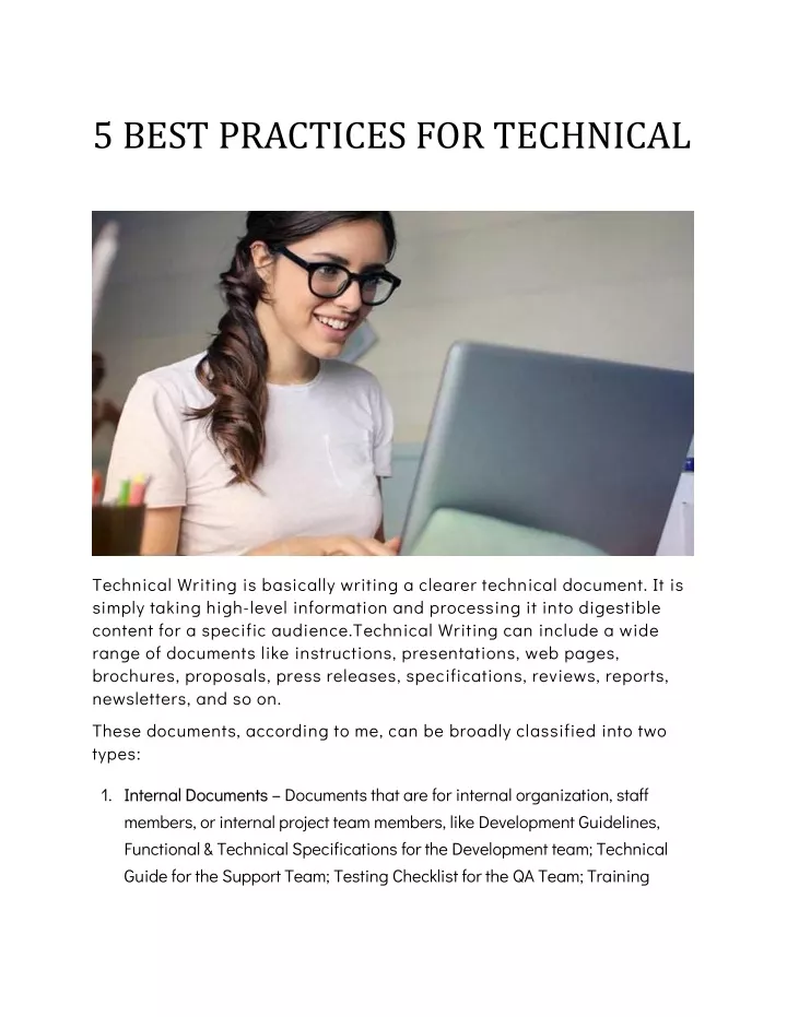 5 best practices for technical writing