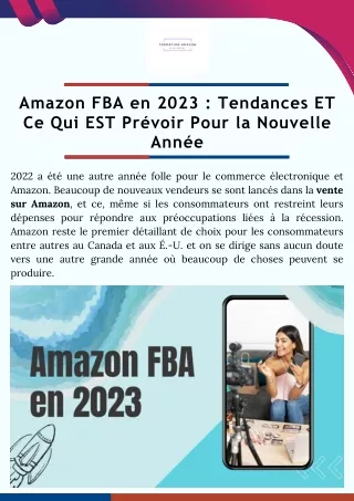 Amazon FBA en 2023  Tendances ET Ce Qui EST Prévoir Pour la Nouvelle Année