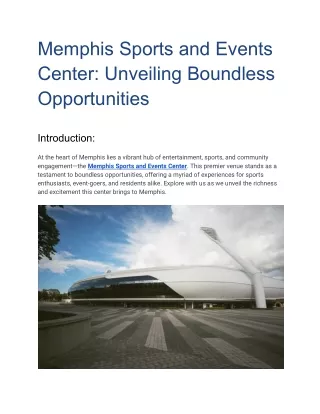 memphis sports and events center unveiling