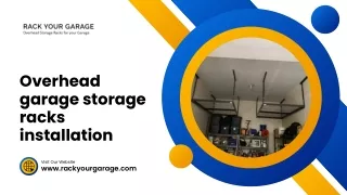 Overhead garage storage racks installation