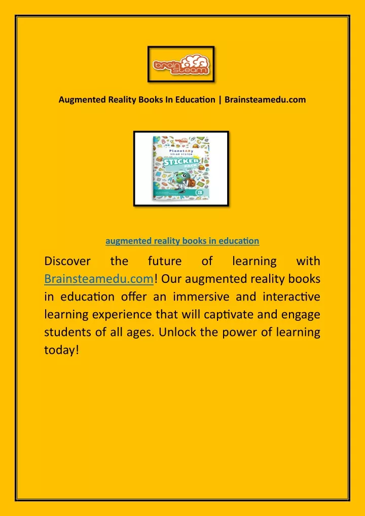 augmented reality books in education