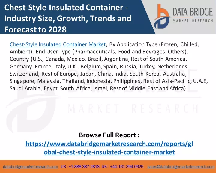 chest style insulated container industry size