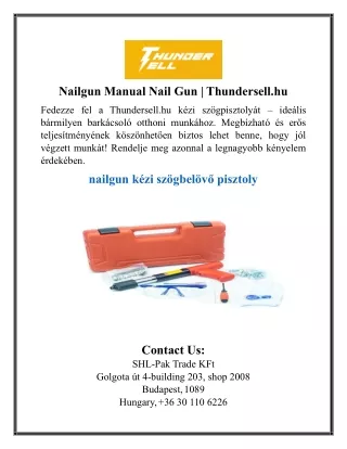 Nailgun Manual Nail Gun | Thundersell.hu