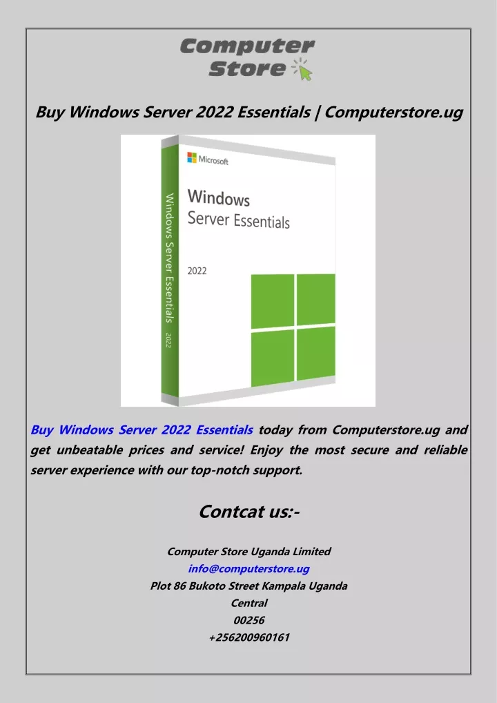 buy windows server 2022 essentials computerstore