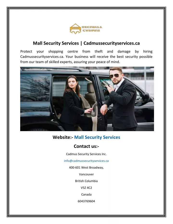 mall security services cadmussecurityservices ca