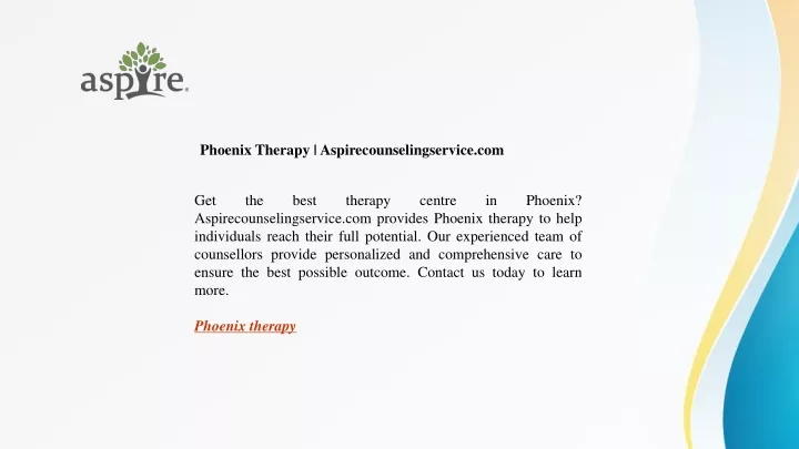 phoenix therapy aspirecounselingservice com