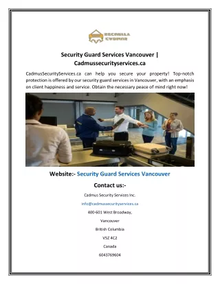 security guard services vancouver