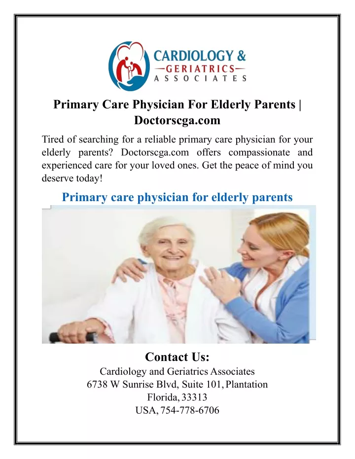 primary care physician for elderly parents