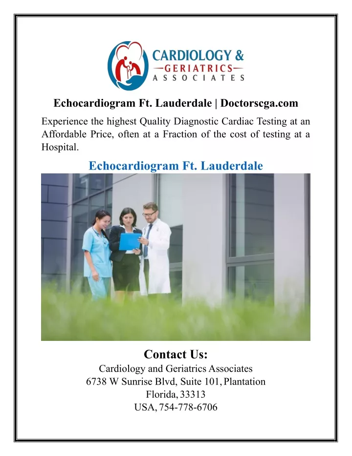 echocardiogram ft lauderdale doctorscga com