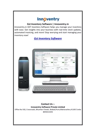 Gst Inventory Software Innoventry.in