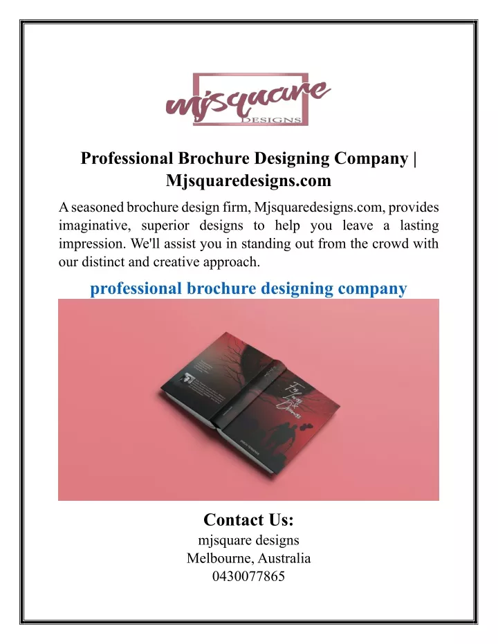 professional brochure designing company