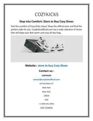 step into comfort store to buy cozy shoes