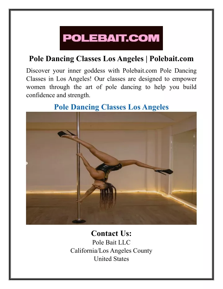 pole dancing classes los angeles polebait com