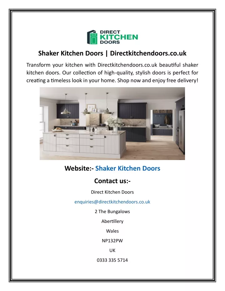 shaker kitchen doors directkitchendoors co uk