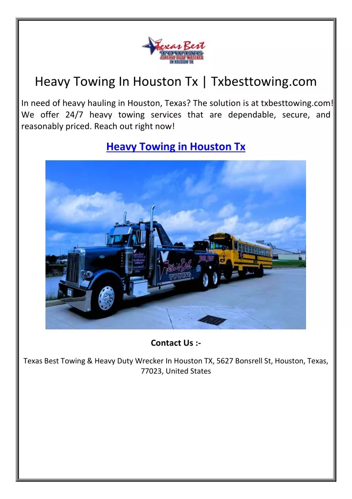 heavy towing in houston tx txbesttowing com