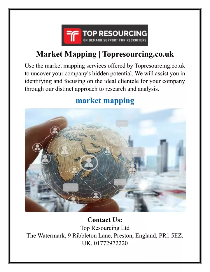 market mapping topresourcing co uk